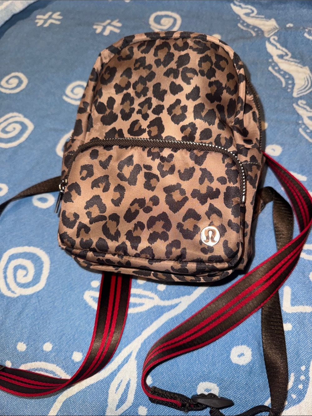 lululemon athletica Brown and Black Leopard Print Mini Backpack